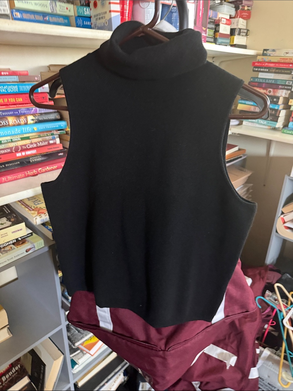 J. Crew Black Sleeveless Turtleneck Sweater